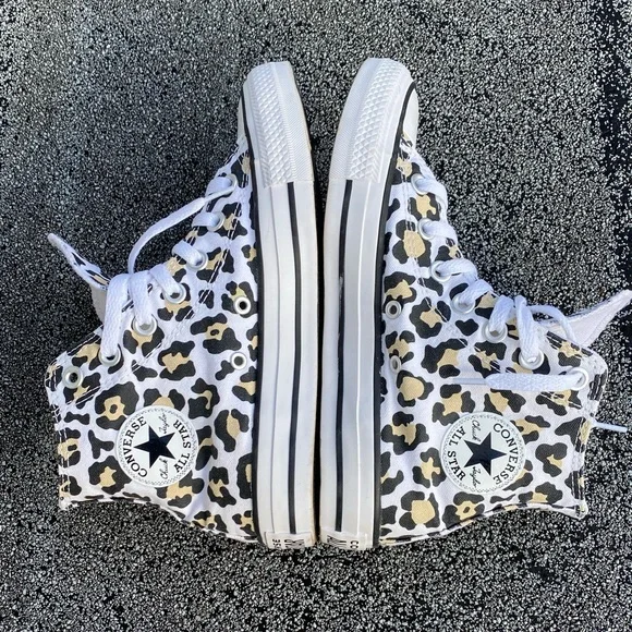 Converse Chuck Taylor Unisex Leopard Print High Top Sneakers- Women’s 6 - Picture 7 of 11